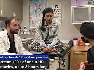 nurse jasmine rose gives pre-employment physical with feet heels tickle fetish