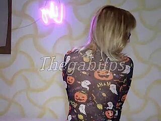 blonde 18yo thegabifps halloween costume tease pena que passou