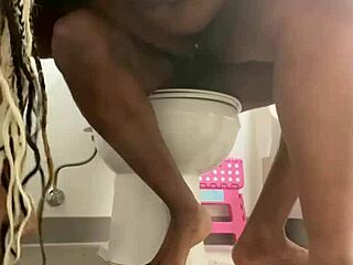 remi climbs on that bbc riding hard right on the toilet seat
