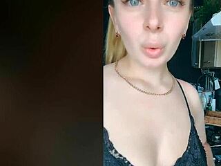 russian girl's see-through leggings show off her cute little ass on bigo live
