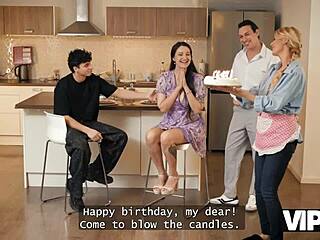 Vip4k. Blondie LOSES VIRGINITY In Kitchen FUCK