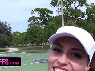 teen bffs 👯‍♀️ lick hot basketball coach's pussy after practice 😋💦