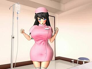 Busty nurse's big tits make hospital patients too happy?