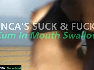 Bianca Deepthroats Cum Gulp Swallow Doggystyle Milf Quickie Mouthful
