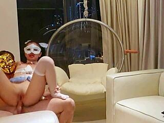 tiny asian teen maid cosplay anal dildo adventure awaits