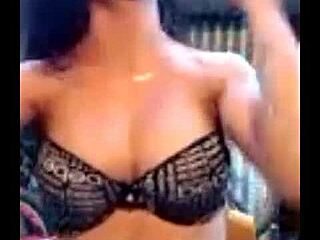 guy crossdresses for intense solo masturbation session