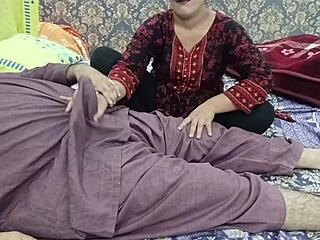Desi Pakistani Housewife Takes Stepdad's Deep Thrusts