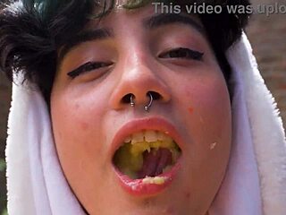 Lara's outdoor picnic turns into full vomit barf fetish feast 😩🍔