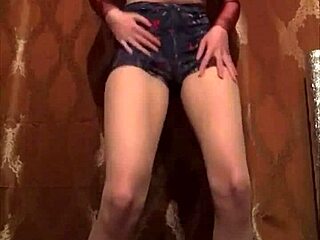 tiktok girl juliaveil dances showing pussy lips fishnets miniskirt small tits
