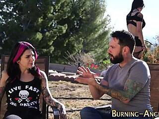 Emo tattoo goth babe takes hardcore pounding and facial