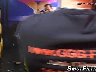 how many facials can this ebony german babe take in hardcore blowbang bukkake?