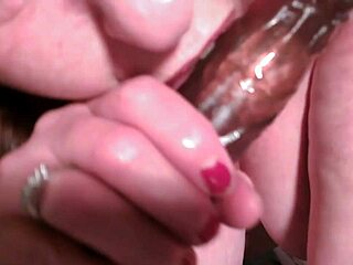 Redhead Dawnskye1962 Drools Gags Deep on Dildo for James