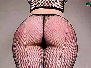 you see this pawg in fishnets spanking and riding dildo hard?