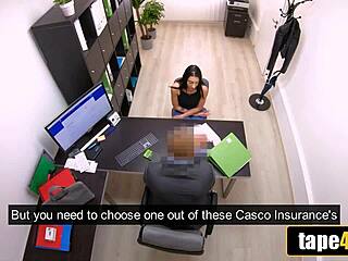 Perky Titties For Car Loan Turns Into Office Ride