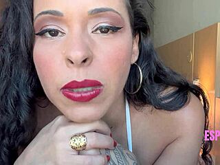 petite latina brunette in lingerie flashes small tits ass for fans