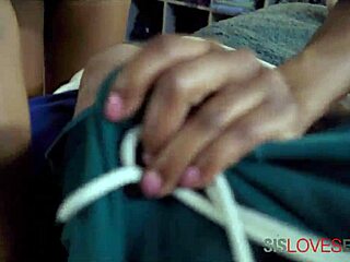 Step sister and girlfriend crave my cock simultaneously