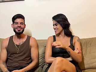 Bia tastes tattooed bodybuilder's huge cock in steamy casting