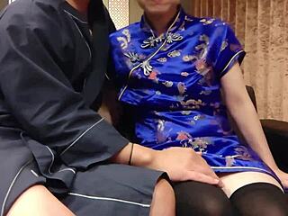 chinese dress girl amateur blowjob pussy licking sex cosplay fun