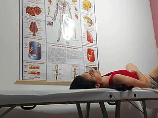 brazilian brunette patient gets doctor's finger in ass then rough pussy fuck!