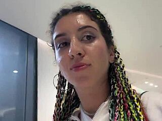 crazy teen flashes mall then public toilet blowjob cumwalk facial