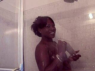 yo chocolate ebony babe takes stallion's big black cock doggystyle creampie