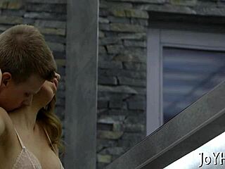 horny teen slut rides rough cowgirl on hardcore european ramrod oral