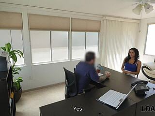 why not fuck this slutty latina teen on desk for quick cash?