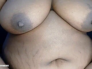 Ebony BBW Moans Through Intense Hairy Pussy Orgasm Solo