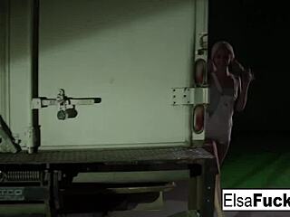 Teen Elsa Jean Hooks Up with Masked Stranger in Alleyway