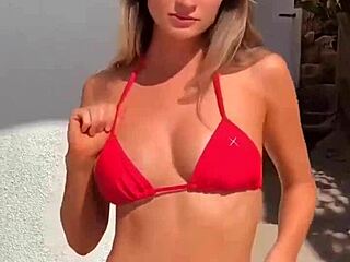 boutinela's red bikini ass tease compilation draws you in closer