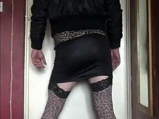 Bisexual Crossdresser Hides Swapped Stockings in Humiliating Homemade Video