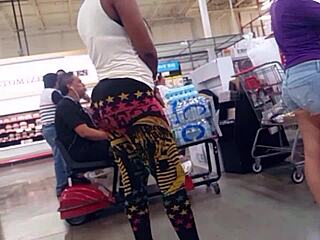 Busty woman candid leggings tease hidden curves part 2