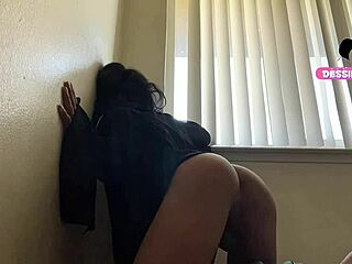 Petite 18-year-old tgirl masturbates alone in her room when home empty.