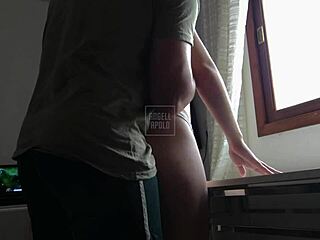 Who's ready to watch this cute blonde wife get table-fucked?