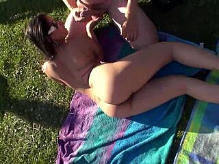 swingers share cocks for outdoor cum facials and orgasms.