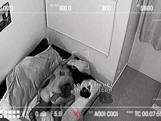 Hidden cam catches real amateur couple fucking hard in airbnb