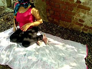 Huge auntie aunt drops pajamas in jungle for public monster BBC pounding and orgasm!