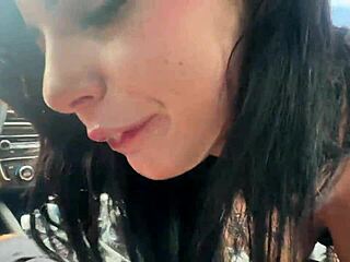 My goth girlfriend asteria jade rides me cowgirl in public park creampie fantasy