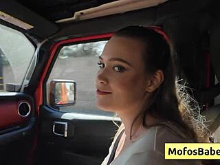 Chloe Rose sucks Charles Dera's dick naughtily while driving 😏