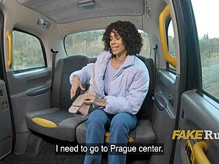 curly ebony slut blows me in taxi for cab ride cash