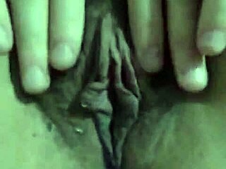 i softly touch my hairy wet pussy closeup