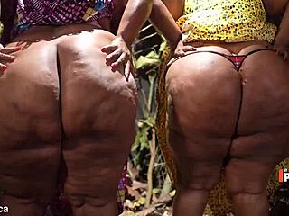 whoa that bbw with big black cock bent over the balloon party gets banged hard