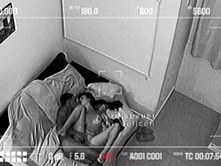 Hidden cam catches real amateur couple fucking hard in airbnb
