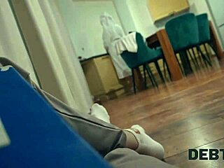 Smoking Russian Teen Punished with Anal Pussy Fuck for Debt!