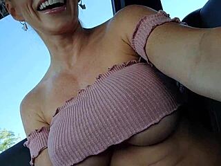 Cheating wife, wanna deepthroat this muscular guy's huge cock in his car?