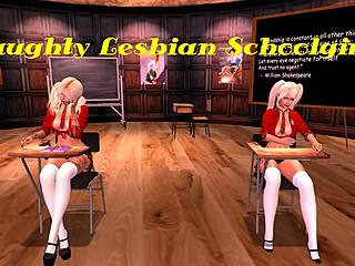 Naughty lesbians lick each other's wet pussies hungrily