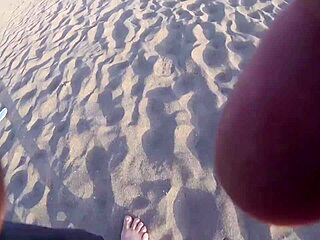 i flashed cock at stepdaughter beach she jerked cumshot public