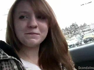naughty jenny craves outdoor public blowjob cum in mouth orgasm