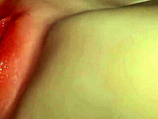bedroom master fingers oiled fuck doll pussy to gaping orgasm closeup