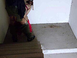 Meet My Horny Big Tits Sister-In-Law Moaning On Stairs Begging For Rough Fuck!
